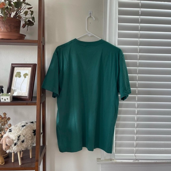 L.L.Bean Men's Carefree Unshrinkable Tee Short-Sleeve medium green - Picture 3 of 4